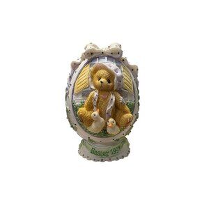 Cherished Teddies Girl With Chicks Vintage 1997 Easter Egg Figurine